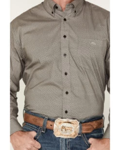 Resistol Men's Brees Geo Print Long Sleeve Button Down Shirt -Cowboy Pradise 2000380427 020 P3