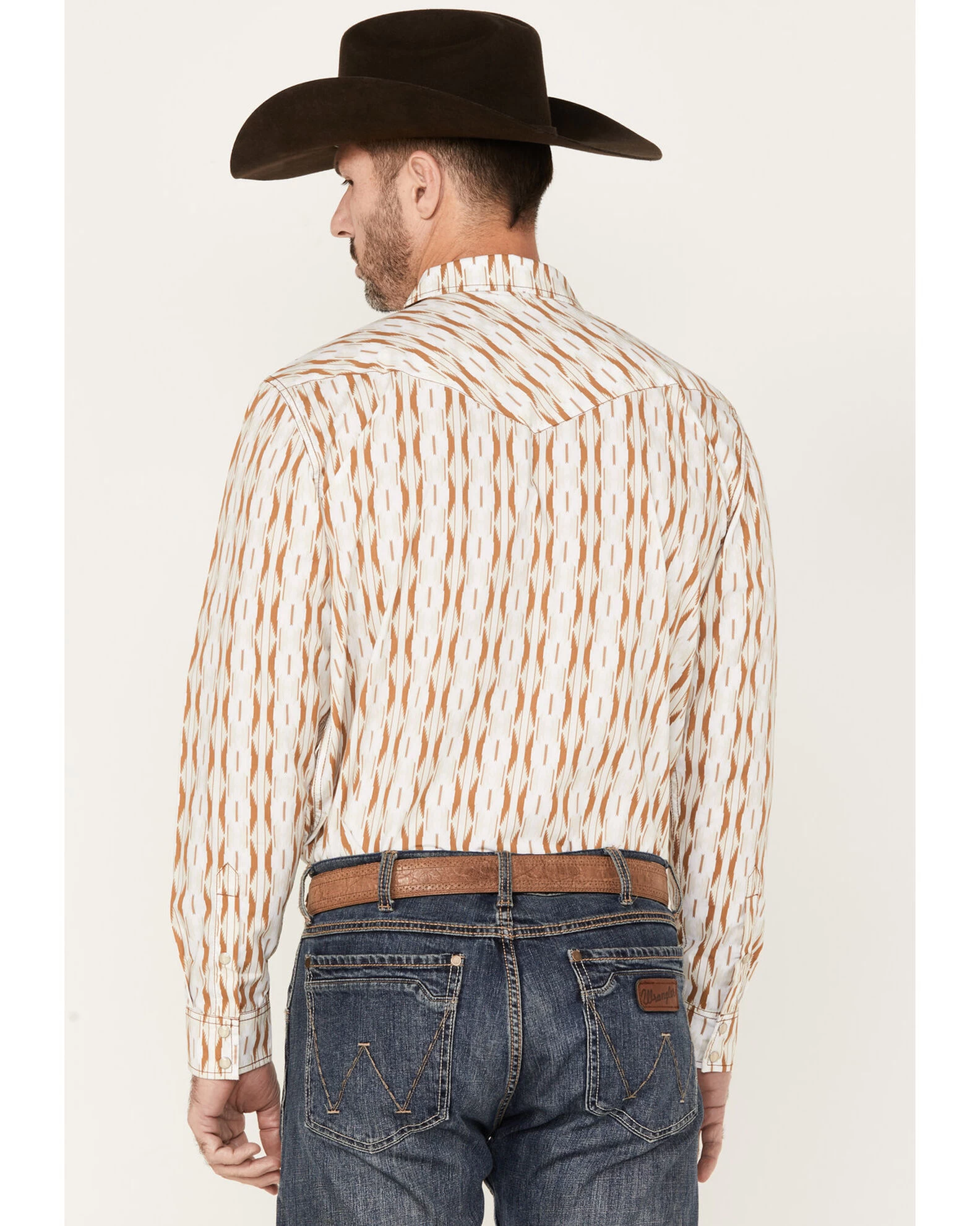 Gibson Men's Old Creek Geo Print Long Sleeve Pearl Snap Western Shirt 4 Gibson Men's Old Creek Geo Print Long Sleeve Pearl Snap Western Shirt - Image 4