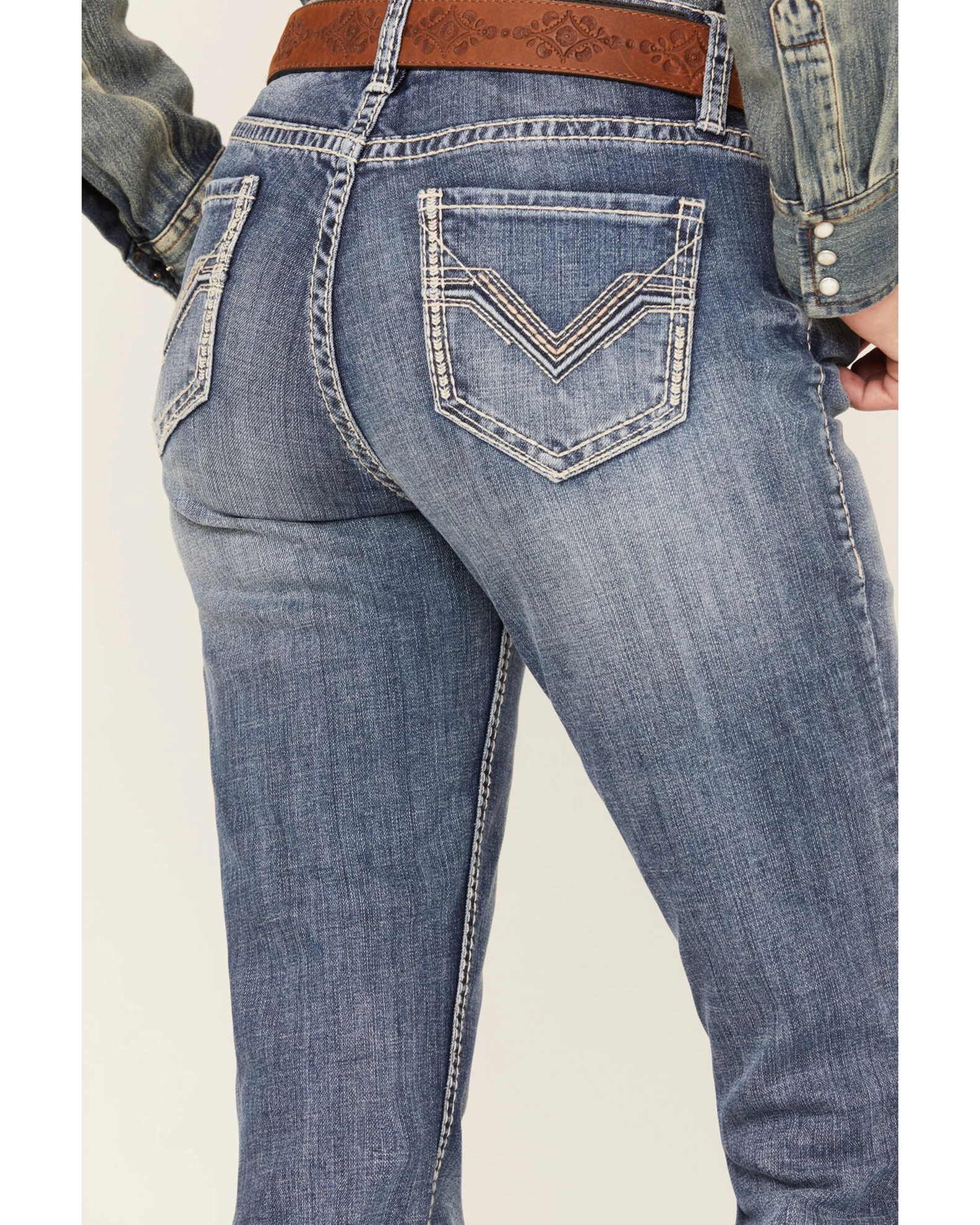 Rock & Roll Denim Women's Light Wash Bootcut Riding Jeans 4 Rock & Roll Denim Women's Light Wash Bootcut Riding Jeans - Image 4