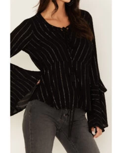 Idyllwind Women's Lafayette Metallic Stripe Top 6 Idyllwind Women's Lafayette Metallic Stripe Top -Cowboy Pradise 2000380706 001 P3