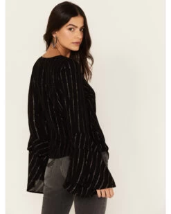 Idyllwind Women's Lafayette Metallic Stripe Top 7 Idyllwind Women's Lafayette Metallic Stripe Top -Cowboy Pradise 2000380706 001 P4