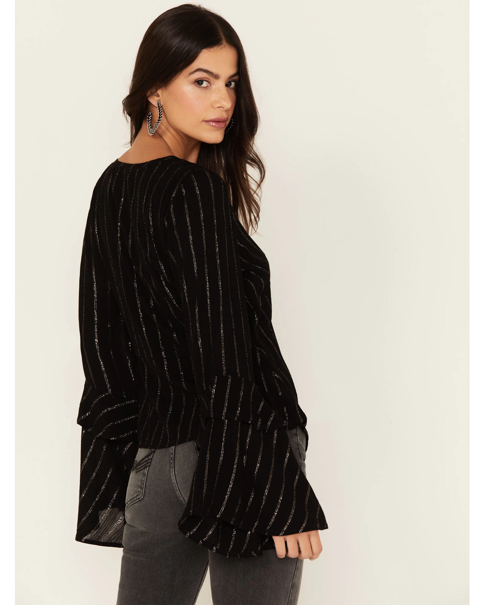 Idyllwind Women's Lafayette Metallic Stripe Top 4 Idyllwind Women's Lafayette Metallic Stripe Top - Image 4