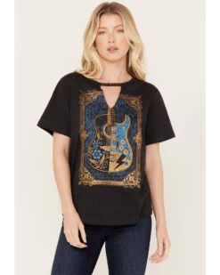 Idyllwind Women's Guitar Cutout Short Sleeve Graphic Tee