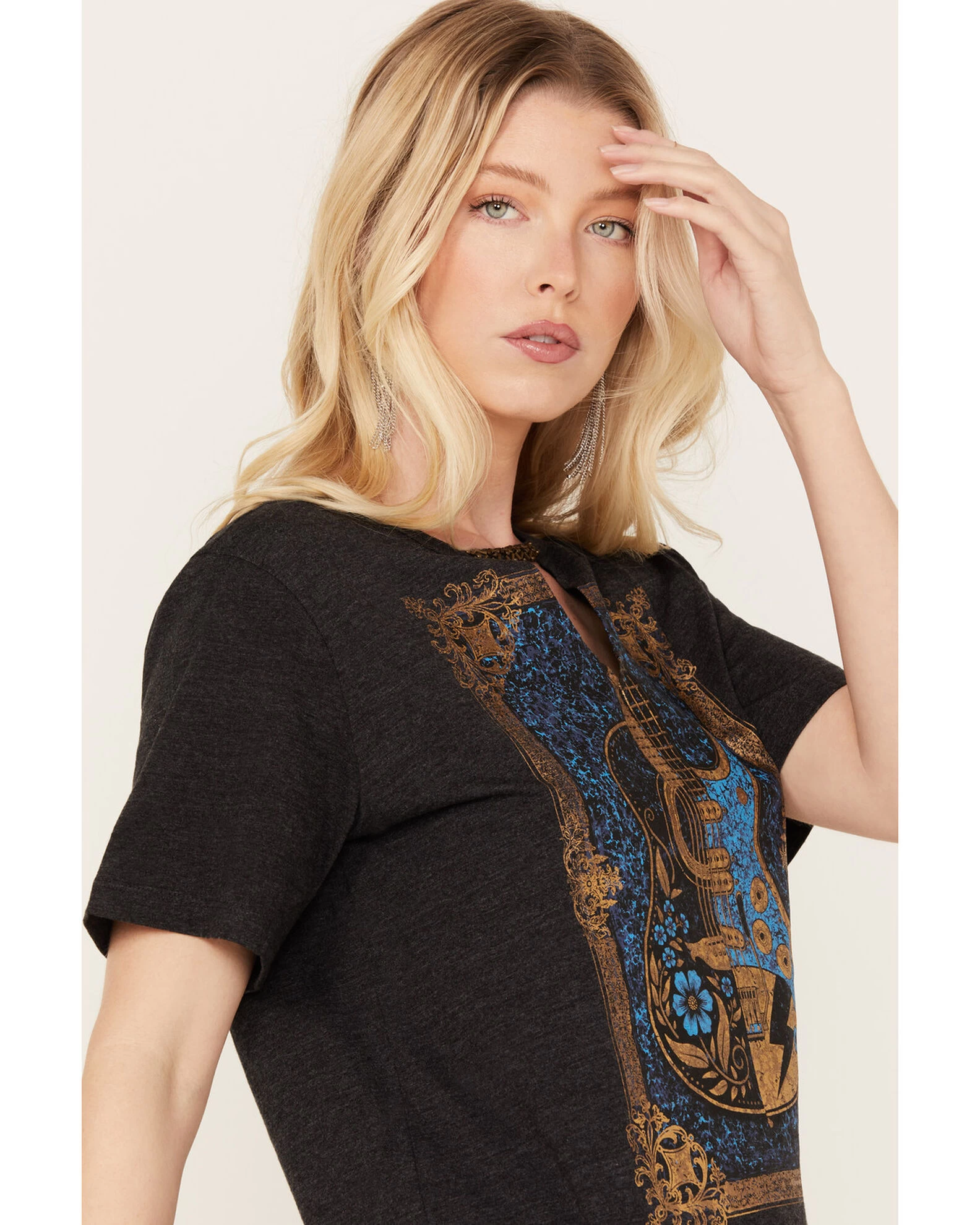 Idyllwind Women's Guitar Cutout Short Sleeve Graphic Tee 2 Idyllwind Women's Guitar Cutout Short Sleeve Graphic Tee - Image 2