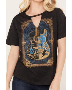 Idyllwind Women's Guitar Cutout Short Sleeve Graphic Tee 6 Idyllwind Women's Guitar Cutout Short Sleeve Graphic Tee -Cowboy Pradise 2000381375 001 P3