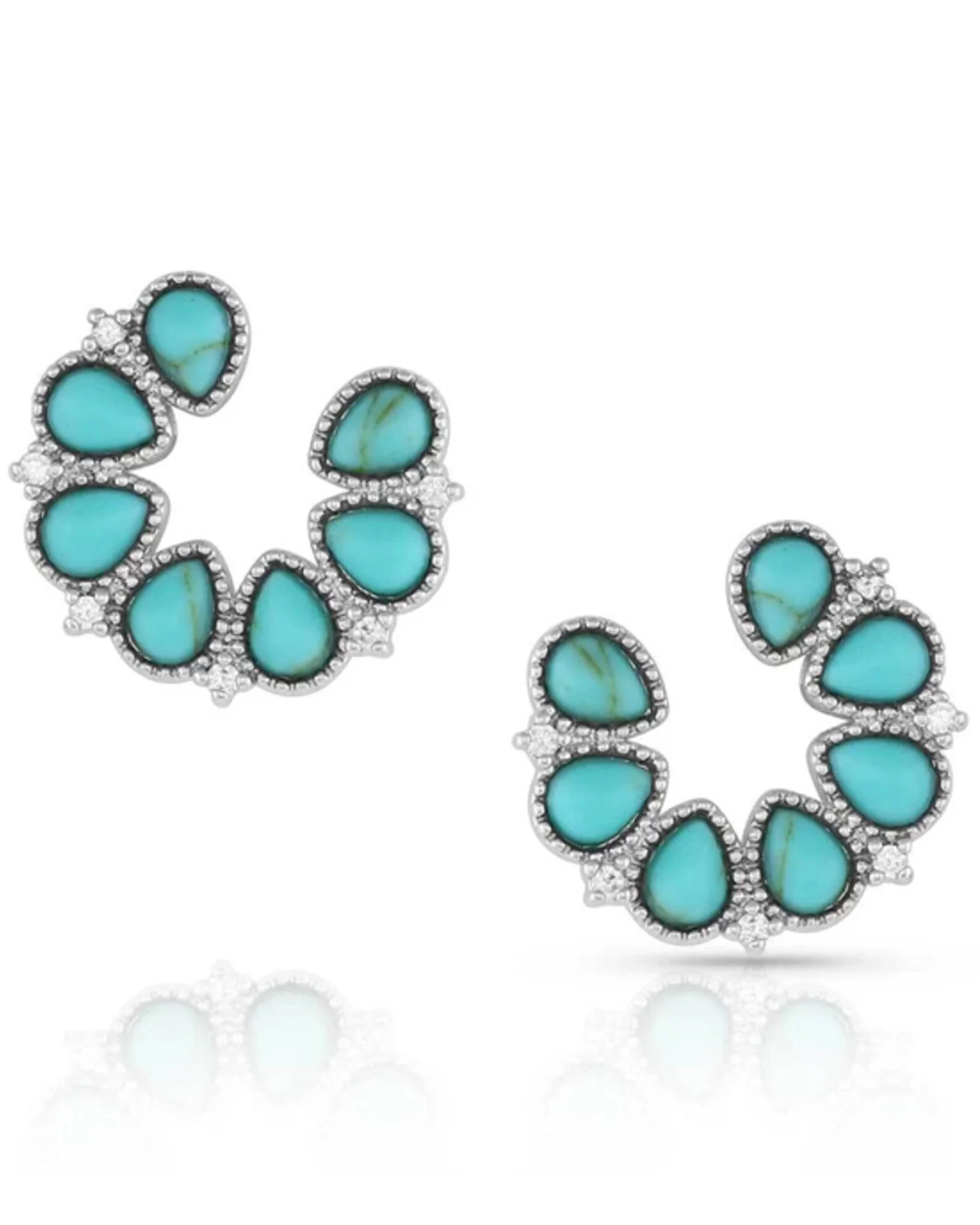 Montana Silversmiths Women's Lucky Seven Turquoise Earrings 1 Montana Silversmiths Women's Lucky Seven Turquoise Earrings
