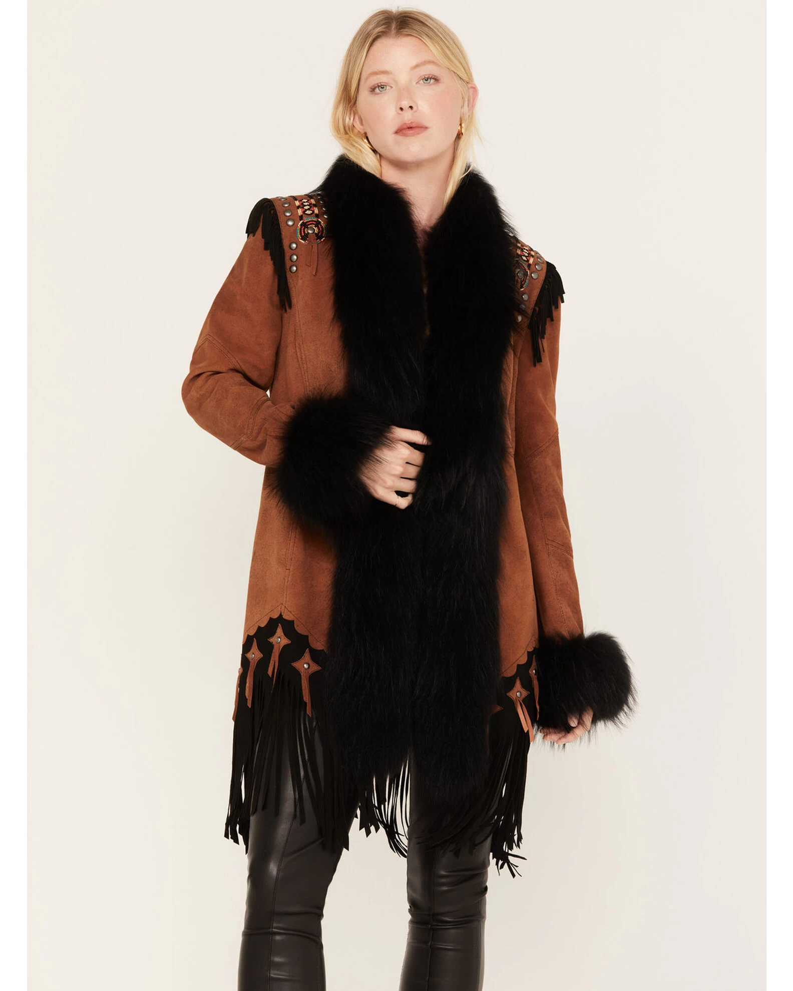 Double D Ranch Women's Morning Star Leather Jacket 1 Double D Ranch Women's Morning Star Leather Jacket