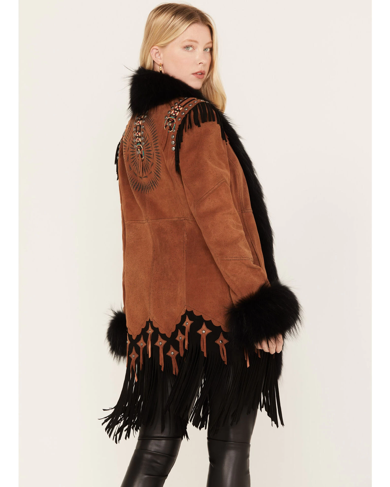 Double D Ranch Women's Morning Star Leather Jacket 4 Double D Ranch Women's Morning Star Leather Jacket - Image 4