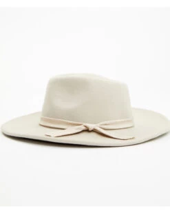 Nikki Beach Women's Cream Mink Britt Ribbon Band Fedora Hat  -Cowboy Pradise 2000381581 110 P3