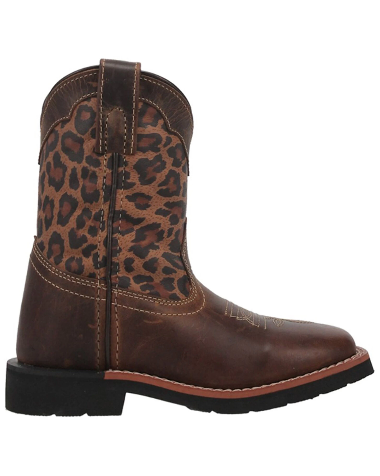 Dan Post Toddler Girls' Leopard Print Western Boots - Broad Square Toe 2 Dan Post Toddler Girls' Leopard Print Western Boots - Broad Square Toe - Image 2