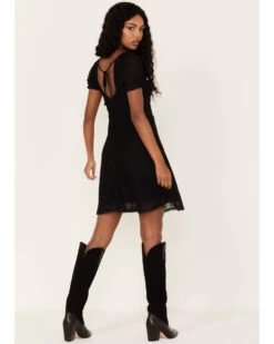 Beyond The Radar Women's Cap Sleeve Lace Dress -Cowboy Pradise 2000382217 001 P4