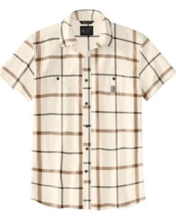 Carhartt Men's Relaxed Fit Lightweight Short Sleeve Button-Down Plaid Print Work Shirt