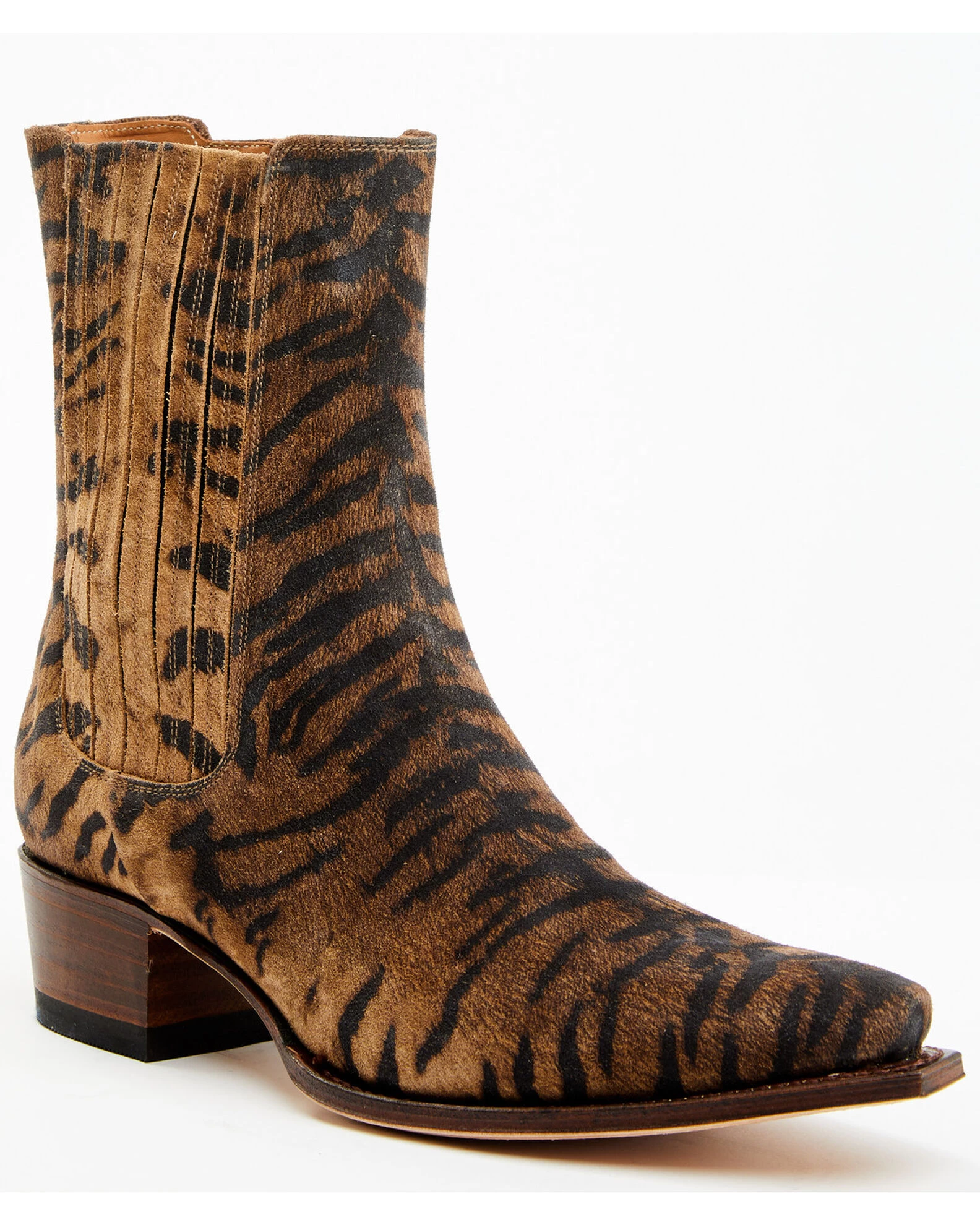 Sendra Women's Tiger Print Western Booties - Snip Toe 1 Sendra Women's Tiger Print Western Booties - Snip Toe