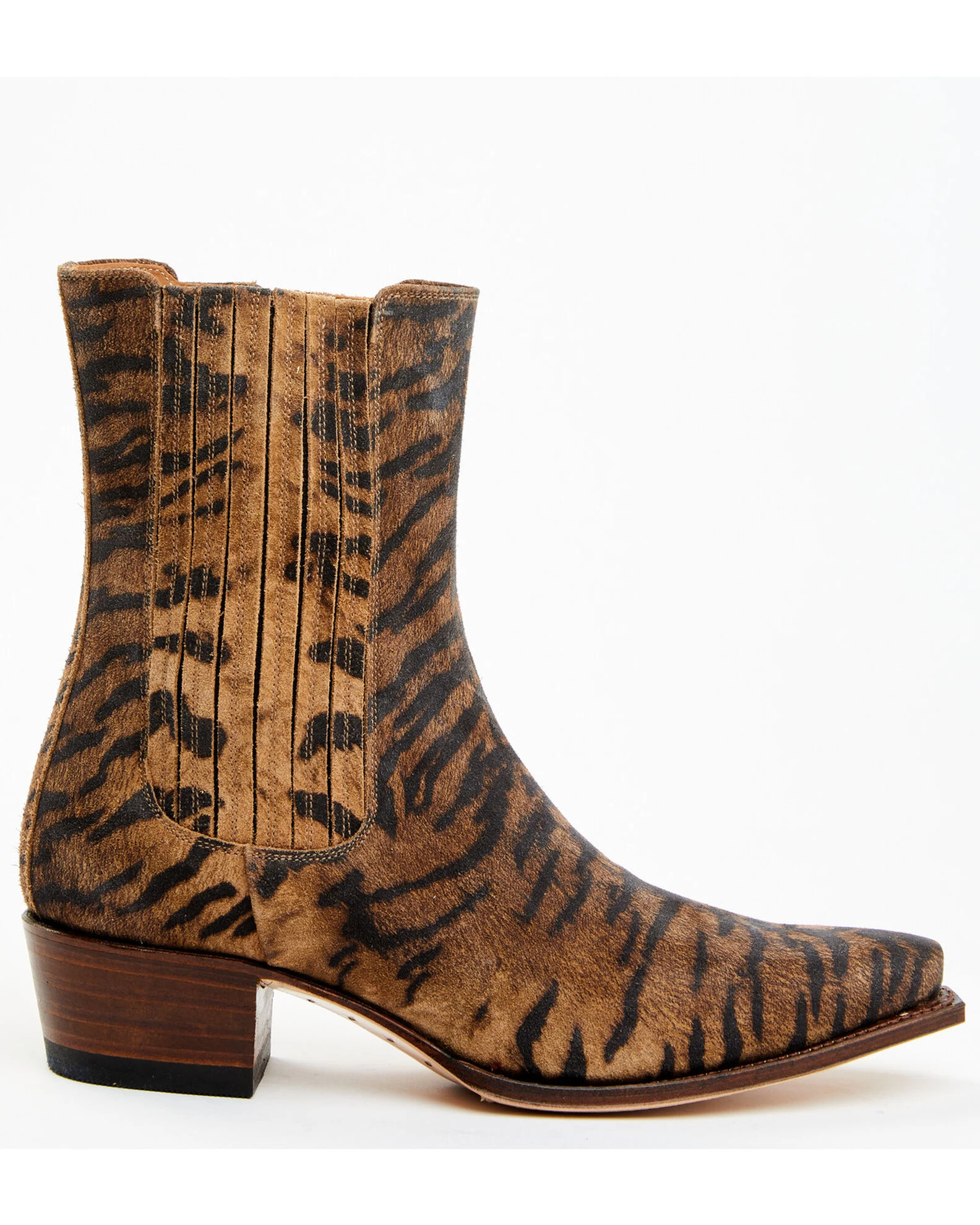 Sendra Women's Tiger Print Western Booties - Snip Toe 2 Sendra Women's Tiger Print Western Booties - Snip Toe - Image 2