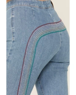Lee Women's Light Wash High Rise Rainbow Super Flare Jeans 7 Lee Women's Light Wash High Rise Rainbow Super Flare Jeans -Cowboy Pradise 2000382465 400 P4