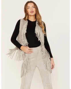 Wonderwest Women's Suede Fringe Vest