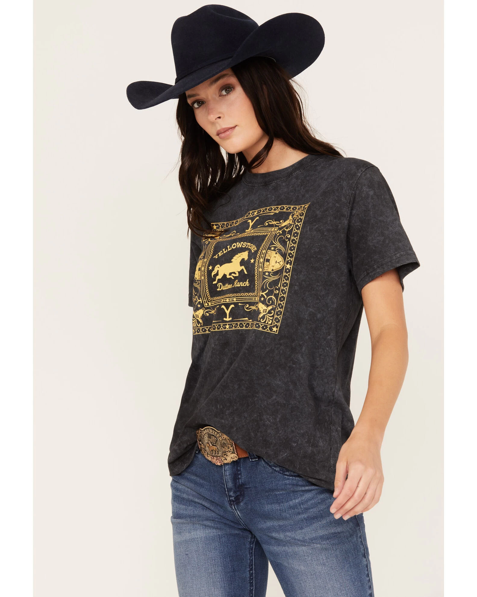 Changes Women's Yellowstone Bandana Short Sleeve Graphic Tee 2 Changes Women's Yellowstone Bandana Short Sleeve Graphic Tee - Image 2