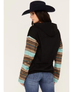 Changes Women's Serape Striped Yellowstone Hoodie -Cowboy Pradise 2000382609 442 P4
