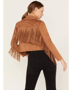 Shyanne Women's Crop Fringe Faux Suede Jacket 7 Shyanne Women's Crop Fringe Faux Suede Jacket -Cowboy Pradise 2000382835 200 P4
