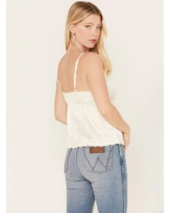 Shyanne Women's Button Front Lace Trimmed Tank Top -Cowboy Pradise 2000382863 110 P4