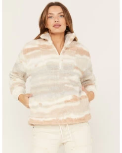 Cleo + Wolf Women's Jacquard 1/4 Zip Pullover 