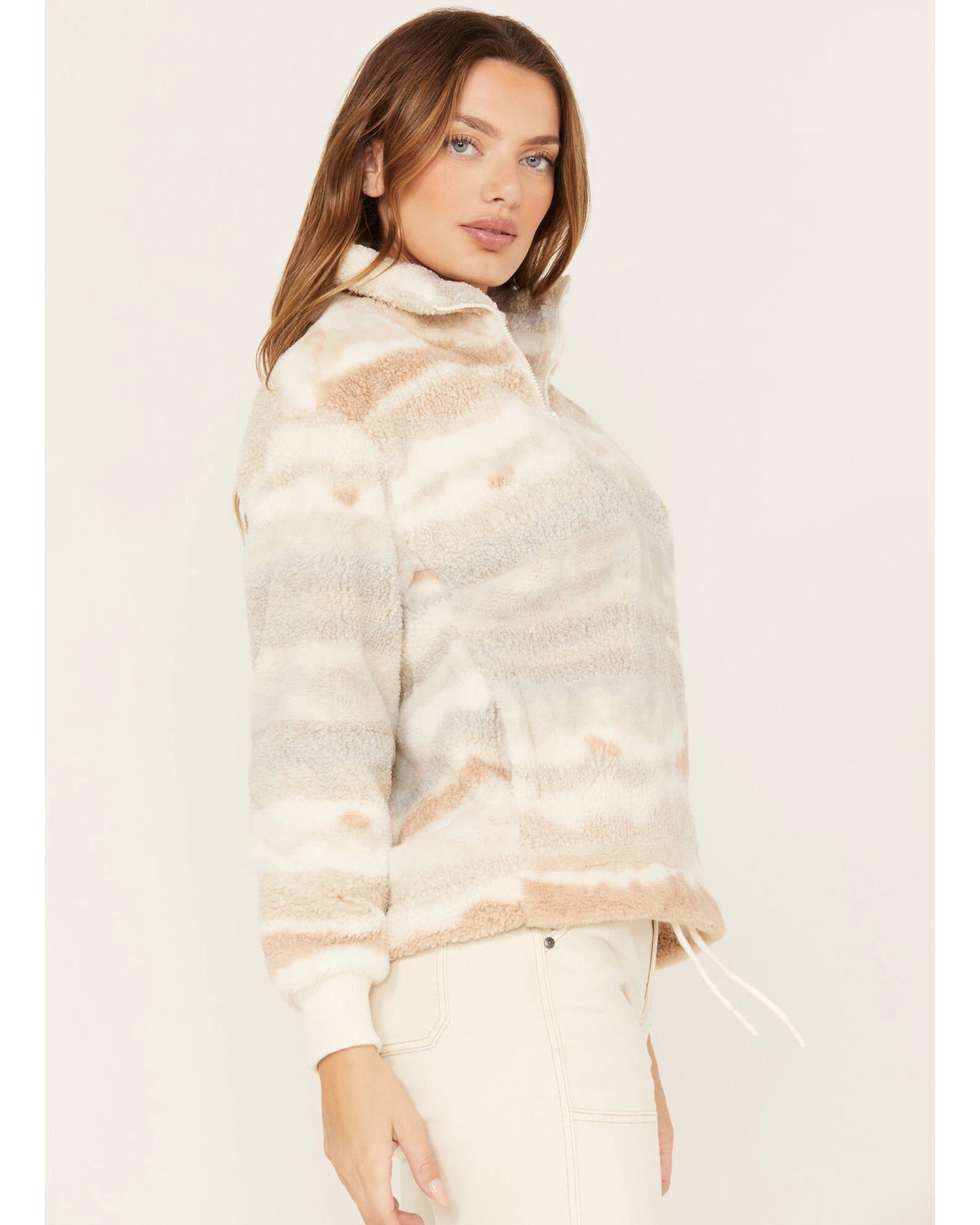 Cleo + Wolf Women's Jacquard 1/4 Zip Pullover 2 Cleo + Wolf Women's Jacquard 1/4 Zip Pullover - Image 2