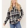 Idyllwind Women's Plaid Print Long Sleeve Woodlands Feather Western Snap Shirt