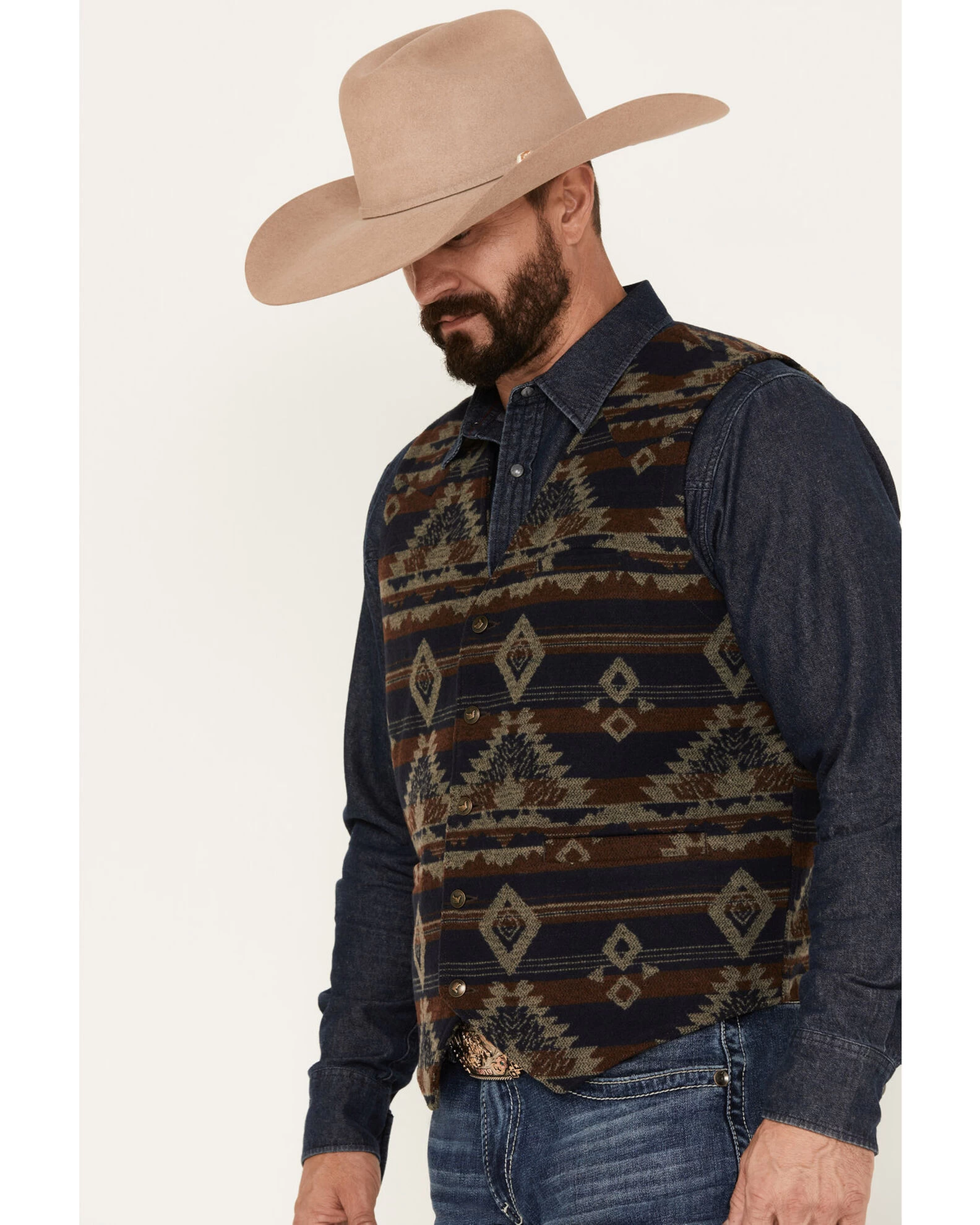Cody James Men's Dakota Southwestern Jacquard Vest 2 Cody James Men's Dakota Southwestern Jacquard Vest - Image 2