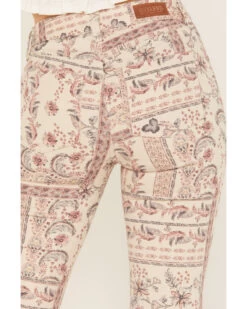Shyanne Women's High Rise Paisley Americana Print Flare Jeans 7 Shyanne Women's High Rise Paisley Americana Print Flare Jeans -Cowboy Pradise 2000383713 900 P4