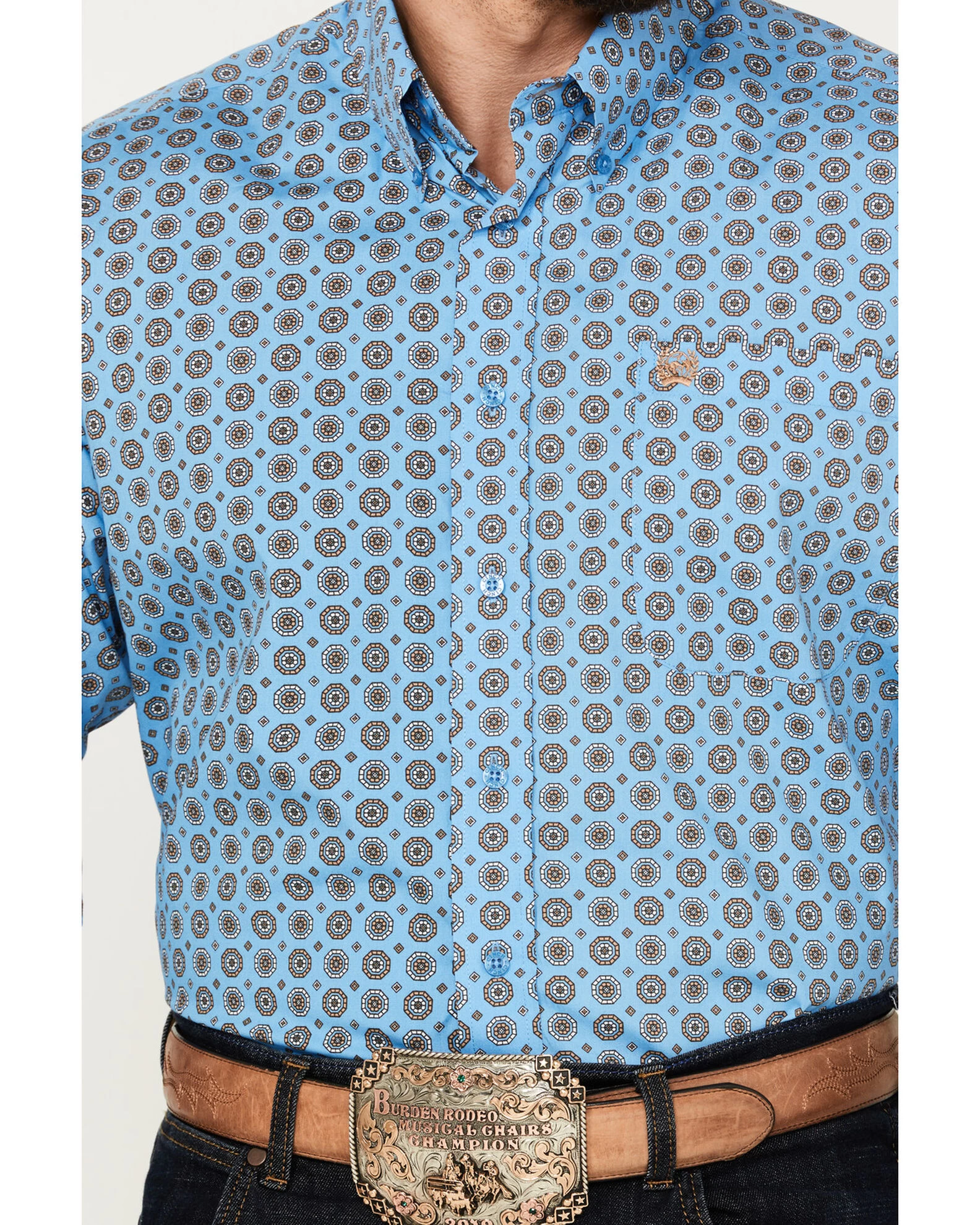 Cinch Men's Medallion Print Long Sleeve Button-Down Western Shirt 3 Cinch Men's Medallion Print Long Sleeve Button-Down Western Shirt - Image 3