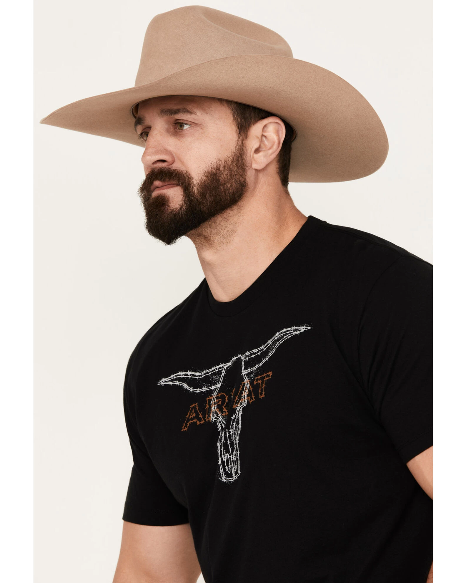 Ariat Men's Barbed Wire Steer Short Sleeve T-Shirt 2 Ariat Men's Barbed Wire Steer Short Sleeve T-Shirt - Image 2