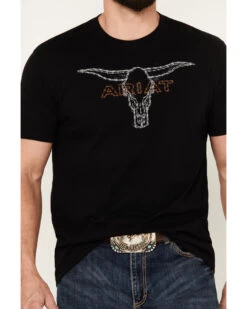 Ariat Men's Barbed Wire Steer Short Sleeve T-Shirt 6 Ariat Men's Barbed Wire Steer Short Sleeve T-Shirt -Cowboy Pradise 2000384469 001 P3
