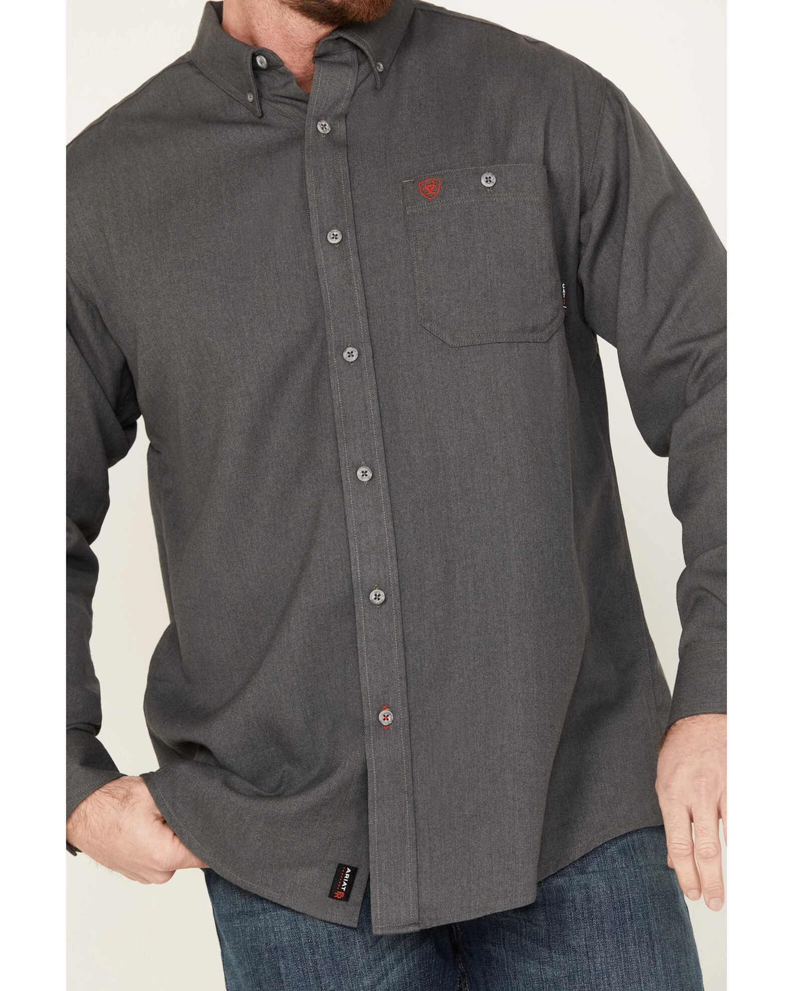 Ariat Men's FR Air Inherent Solid Long Sleeve Button Down Work Shirt 3 Ariat Men's FR Air Inherent Solid Long Sleeve Button Down Work Shirt - Image 3