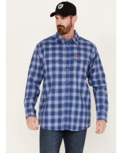 Ariat Men's FR Oz Plaid Print Long Sleeve Snap Work Shirt