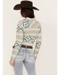 Rock & Roll Denim Women's Southwestern Print Long Sleeve Western Snap Shirt 7 Rock & Roll Denim Women's Southwestern Print Long Sleeve Western Snap Shirt -Cowboy Pradise 2000384990 441 P4