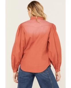 Panhandle Women's Ombre Puff Long Sleeve Snap Western Shirt -Cowboy Pradise 2000384998 850 P3