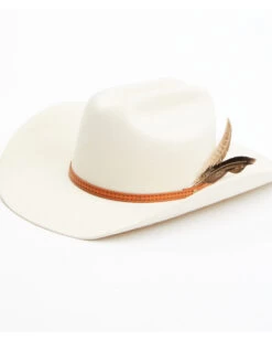 Shyanne Women's Wool Debossed Band Feather Cowboy Hat