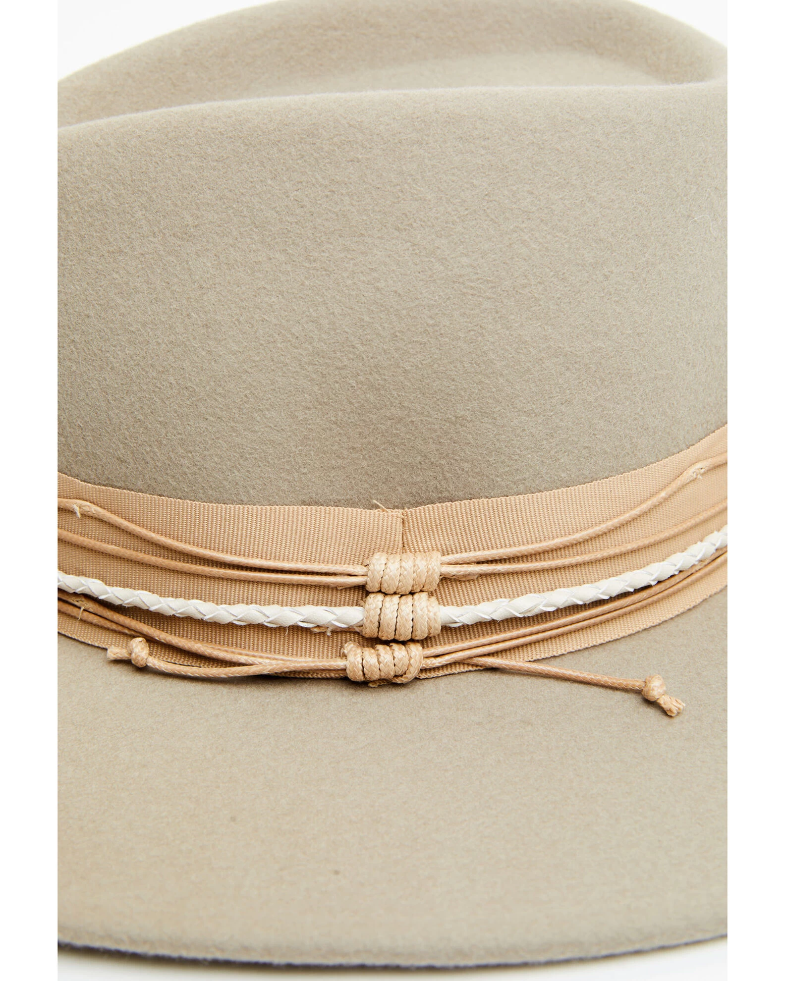 Shyanne Women's Gray Triple-Tied Grosgrain Fedora Hat 2 Shyanne Women's Gray Triple-Tied Grosgrain Fedora Hat - Image 2