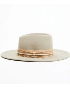 Shyanne Women's Gray Triple-Tied Grosgrain Fedora Hat 5 Shyanne Women's Gray Triple-Tied Grosgrain Fedora Hat -Cowboy Pradise 2000385495 020 P3
