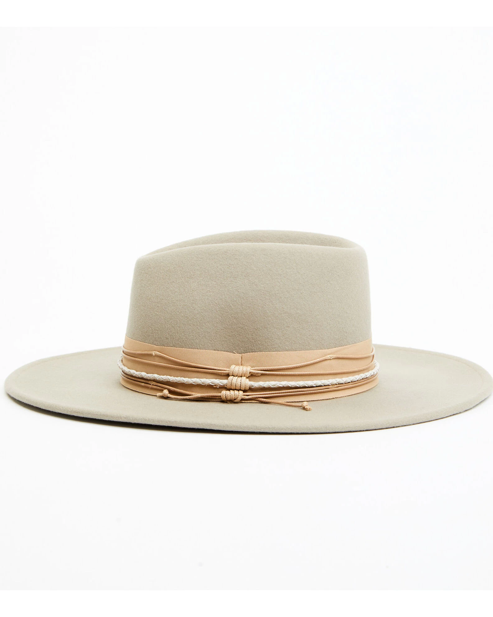 Shyanne Women's Gray Triple-Tied Grosgrain Fedora Hat 3 Shyanne Women's Gray Triple-Tied Grosgrain Fedora Hat - Image 3