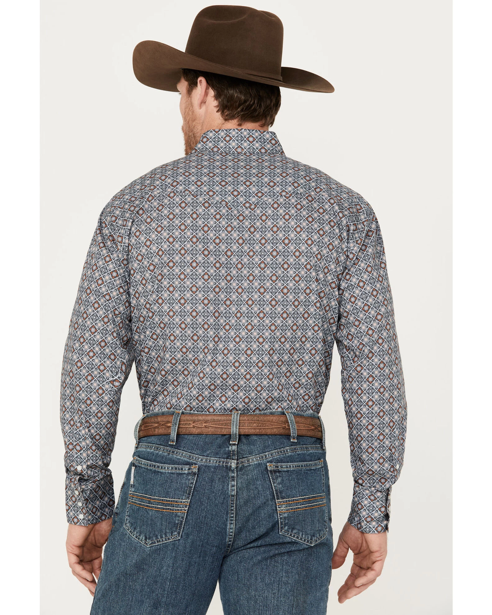 Roper Men's Amarillo Medallion Print Long Sleeve Pearl Snap Western Shirt 4 Roper Men's Amarillo Medallion Print Long Sleeve Pearl Snap Western Shirt - Image 4