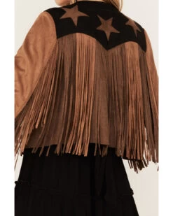 Vocal Women's Star Faux Fringe Jacket -Cowboy Pradise 2000386539 200 P4