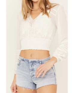 Shyanne Women's Long Sleeve Embroidered Blouse -Cowboy Pradise 2000386659 100 P3