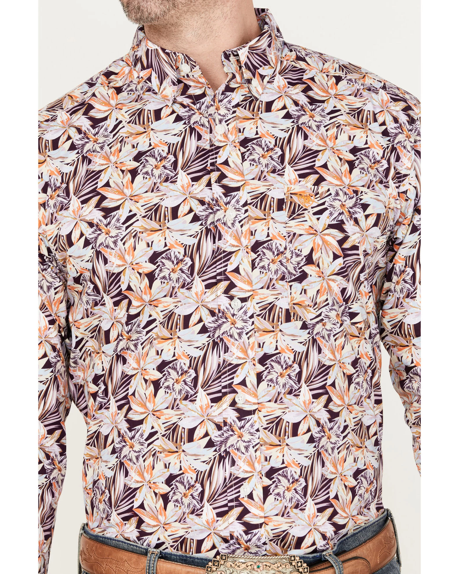 Ariat Men's Monte Print Button-Down Long Sleeve Western Shirt 3 Ariat Men's Monte Print Button-Down Long Sleeve Western Shirt - Image 3