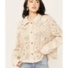 Miss Me Women's Crochet Shacket