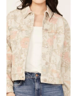 Free People Women's Floral Printed Denim Jacket -Cowboy Pradise 2000387533 103 P3