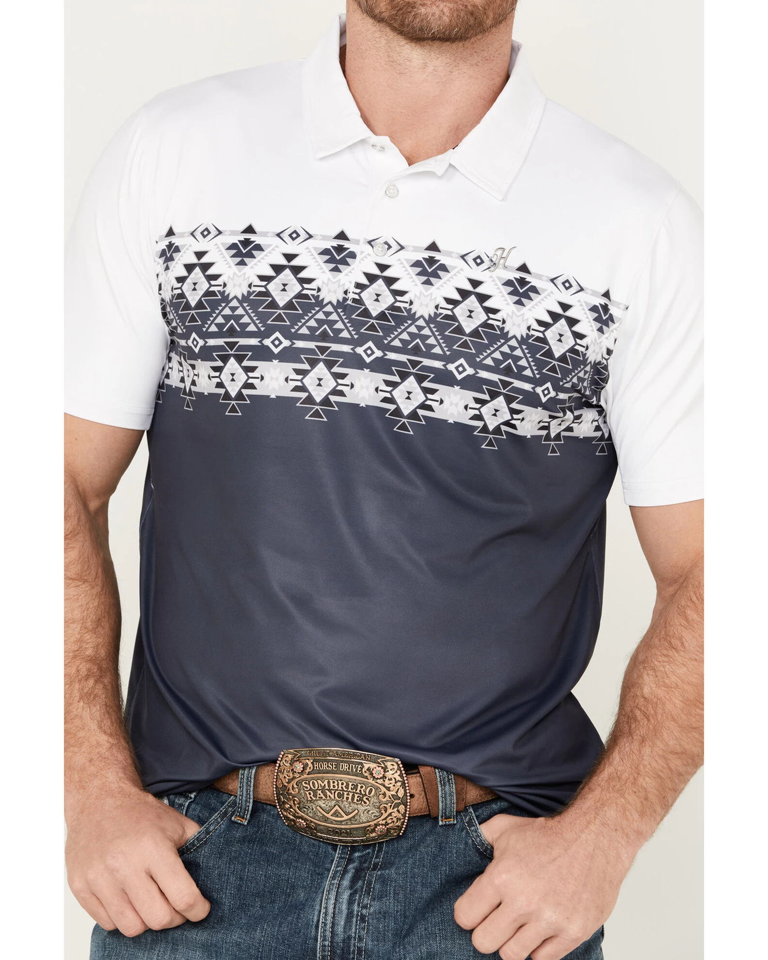 Hooey Men's Weekender Border Polo 3 Hooey Men's Weekender Border Polo - Image 3