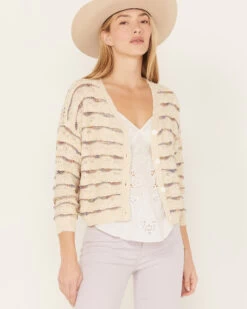 Molly Bracken Women's Striped Button Down Cardigan