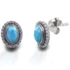 Kelly Herd Women's Western Turquoise Oval Earrings