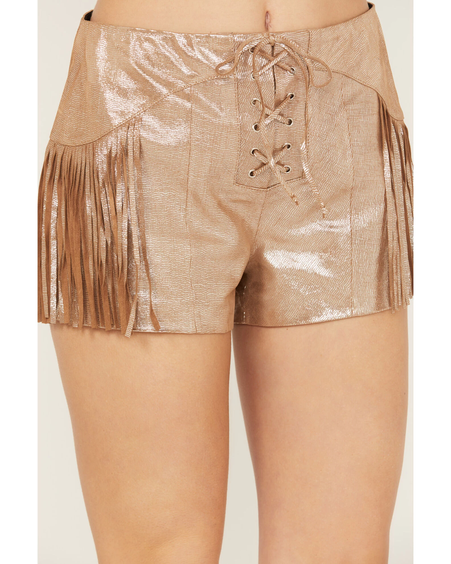 Wonderwest Women's Foiled Suede Shorts 2 Wonderwest Women's Foiled Suede Shorts - Image 2